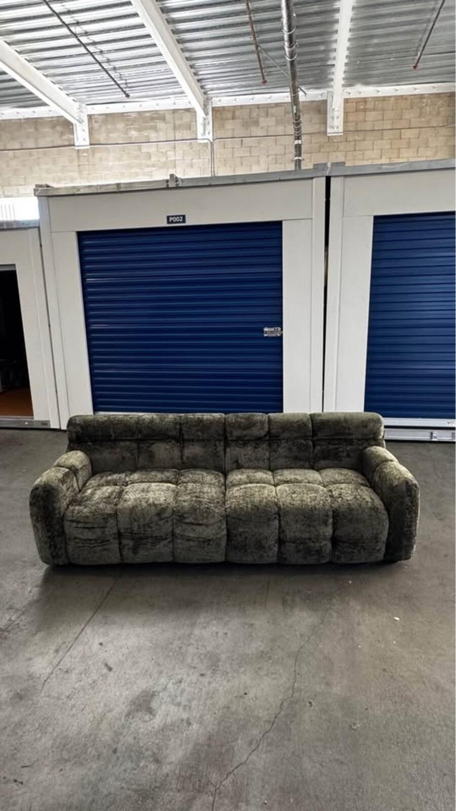 Modern Tufted Moss Green Sofa