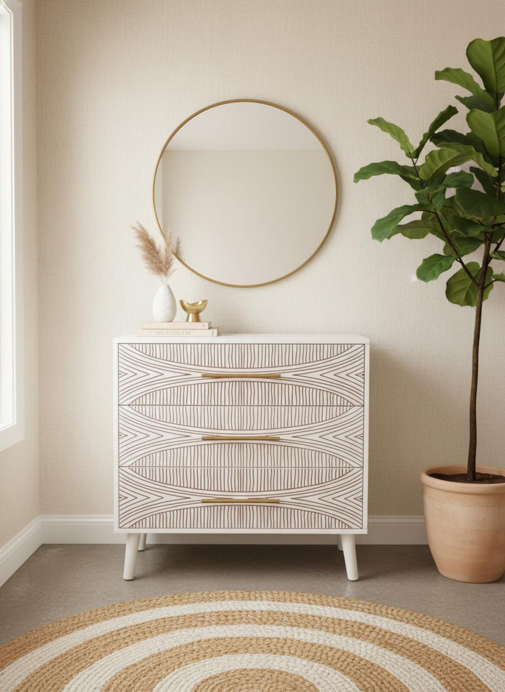 Mid-Century Modern 3-Piece Dresser Set