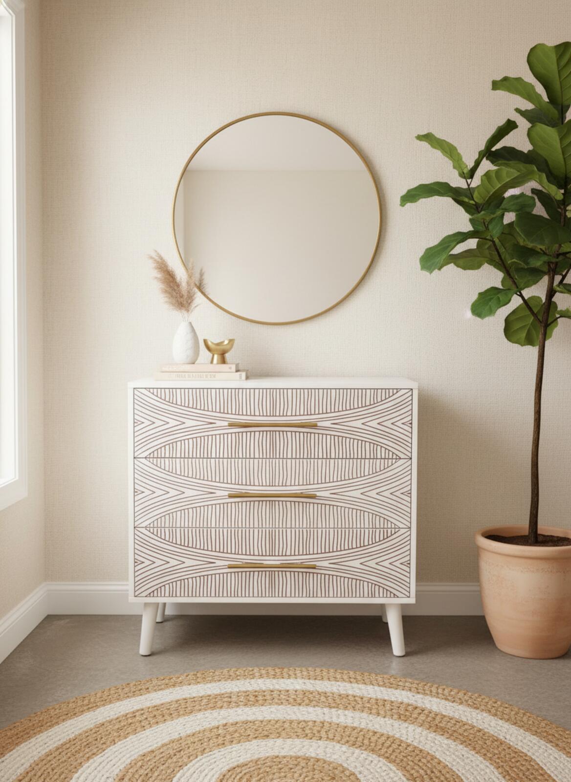 Mid-Century Modern 3-Piece Dresser Set