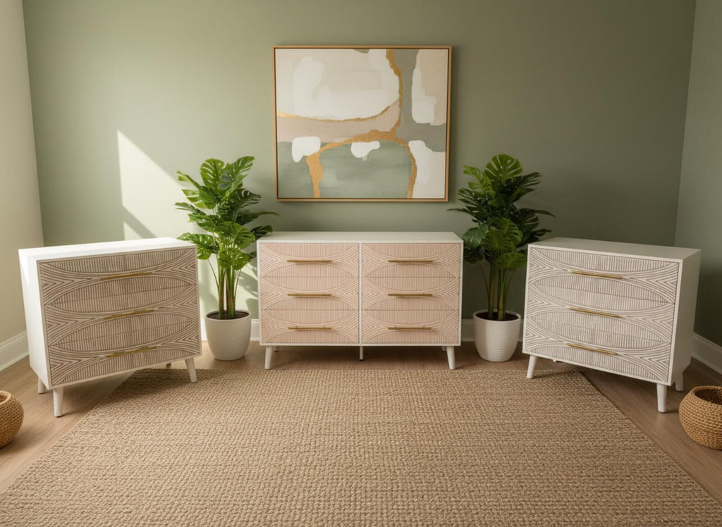 Mid-Century Modern 3-Piece Dresser Set